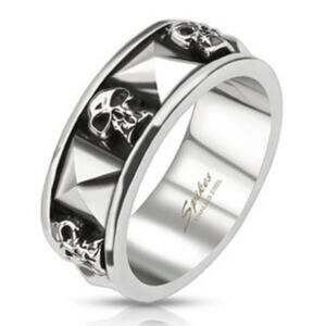New 316L stainless steel skull‎ ring size 13